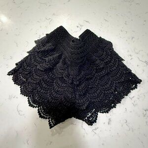 Bohemian Beach Lace Shorts, Black Shorts, Black Boho Shorts, Low Waisted Shorts